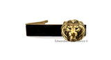 Fierce Lion Head Tie Clip Antique Gold Plating Neo Victorian Leo Accessory Vintage Inspired with Cufflink and Tie Pin Set Options