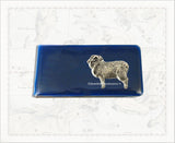 Aries Money Clip Inlaid in Hand Painted Navy Enamel Ram Zodiac Design with Personalized and Color Options