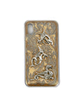 Battling Dragons Iphone or Galaxy Case Inlaid in Gold Swirl Enamel Game of Thrones Inspired Phone Cover with Color Options Available