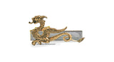 Dragon Tie Clip inlaid in Metallic Silver Enamel Game of Thrones Inspired Tie Accent with Color Options Available