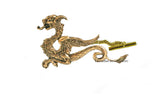 Dragon Tie Clip inlaid in Metallic Silver Enamel Game of Thrones Inspired Tie Accent with Color Options Available