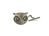 Antique Golc Owl Tie Clip in Hand Painted Metallic Gold Enamel  Harry Potter Inspired Vintage Style with Cufflinks and Tie Pin Set Option