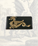 Dragon Money Clip Inlaid in Hand Painted Black Glossy Enamel Game of Thrones Inspired Custom Colors and Personalized Option