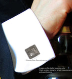 Art Deco Cuff Links Antique Sterling Silver Moorish Design Inspired Neo Victorian Cufflinks with Tie Clip and Tie Pin Set Options