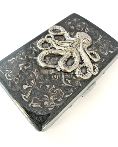 victorian cigarette case Octopus Metal Cigarette Case Inlaid in Hand Painted Enamel Gray Swirl – Edwardian Renaissance victorian cigarette case Octopus Metal Cigarette Case Inlaid in Hand Painted Enamel Gray Swirl – Edwardian Renaissance