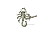 Scorpion Tie Pin in Antique Sterling Silver Plating Neo Victorian Zodiac Inspired Neck Tie Accessory