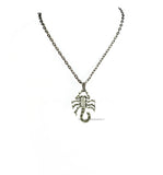 Scorpion Design Necklace Antique Sterling Silver Zodiac Jewelry Choose your Chain Length