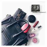 Angel Wing Pill Case with 8 Compartments in Glossy Black Enamel Gothic Romance Inspired with Personalized and Color Options Available