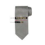 Bee Tie Bar Inlaid in Hand Painted Black Enamel Art Deco Design Long Slide Bar with Custom Colors Available