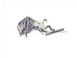 Antique Silver Bison Bull Tie Tack Pin with Bar and Chain Vintage Inspired Tie Accent Buffalo