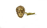 Buffalo Head Cufflinks Antique Gold Western Wildlife Inspired Bull with Tie Clip or Tie Pin Set Option