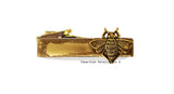 Antique Gold Bee Tie Clip Inlaid in Hand painted Gold Enamel Tie Bar Accent Neo Victorian Insect Custom Colors Available