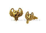 Vampire Bat Cufflinks plated in Antique Gold Gothic Victorian Vintage Inspired with Tie Pin and Tie Clip Set Options