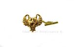 Vampire Bat Cufflinks plated in Antique Gold Gothic Victorian Vintage Inspired with Tie Pin and Tie Clip Set Options