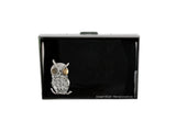 Mechanical Owl Credit Wallet with Accordion Organizer Steampunk Industial RFID Blocker Metal Case with Personalized and Color Options