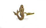 Mermaid Tie Pin Victorian Nautical Tie Tack Pin with Bar and Chain Siren Fantasy Inspired Tie Accent with Cufflink and Tie Clip Set Options