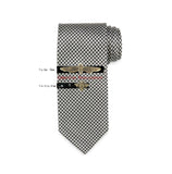 Angel Wing Tie Bar Inlaid in Hand Painted Metallic Silver Enamel on Antique Sterling Silver Large Slide Tie Bar Accent with Color Options
