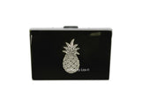 Pineapple Credit Card Wallet with Money Clip and RFID Blocker Art Deco Tropical Chic Design with Personalized and Color Options Available