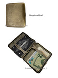 Octopus Cigarette Case in Hand Painted Black Enamel Burnished Gold Vintage Style Box Personalize and Color Options