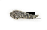 Silver Angel Wing Tie Clip Neo Victorian Inspired In Black Enamel Neck Tie Accent Available in Assorted Colors and Cufflinks Set Options