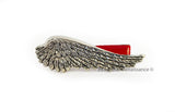Silver Angel Wing Tie Clip Neo Victorian Inspired In Black Enamel Neck Tie Accent Available in Assorted Colors and Cufflinks Set Options