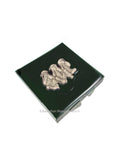 Proverbial Monkey Pill Box in Hand Painted Black Enamel 3 Wise Monkeys See Hear Speak No Evil Motif with Personalized and Color Options