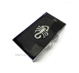 Scorpion 7 Day Pill Box Inlaid in Hand Painted Enamel Art Deco Zodiac Inspired Weekly Pill Case with Personalized and Color Options