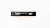 Arrow Tie Clip Inlaid in Hand Painted Black Enamel with Color Options Available