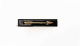 Arrow Tie Clip Inlaid in Hand Painted Black Enamel with Color Options Available