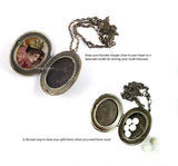 Golden Lion Pill Box Necklace Inlaid in Hand Painted Glossy Black Enamel Large Locket Neo Classic Leo with Personalized and Color Options