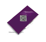 Moorish Medallion 7 Day Pill Box Inlaid in Hand Painted Purple Enamel Art Deco Inspired Weekly Pill Case with Personalized and Color Options