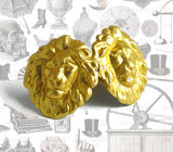 Cufflinks Neo Victorian Lion Head Safari Cuff Links Vintage Inspired Brass Leo