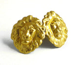 Cufflinks Neo Victorian Lion Head Safari Cuff Links Vintage Inspired Brass Leo