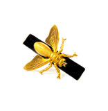 Yellow Jacket Tie Clip Inlaid in Hand Painted Enamel Steampunk Bee Neo Victorian Insect Neck Tie Bar Accent Custom Colors Available