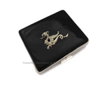 Dragon Pill Box with 8 Covered Compartments in Hand Painted Glossy Black Enamel Game of Thrones Inspired with Personalized and Color Options