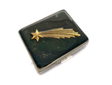 Shooting Star Weekly Pill Box Inlaid in Hand Painted Enamel Art Deco Design with Personalized and Color Options Available