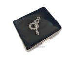Snake Weekly Pill Box with 8 Daily Compartments in Hand Painted Glossy White Enamel Vintage Style Personalized and Color Options Available