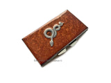 Snake 7 Day Pill Box Inlaid in Hand Painted in Glossy Metallic Copper Enamel Art Deco Weekly Pill Case with Personalized and Color Options