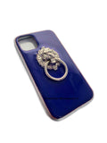 Lion Door Knocker Design Iphone or Galaxy Case Inlaid in Glossy Ox Blood Enamel Medieval Inspired Phone Cover with Color Options Available