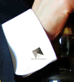 Antique Gold Studs Cufflinks Vintage Style with Tie Clip or Tie Pin Set Option Art Deco Geometric Design