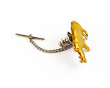 Rhino Tie Pin Victorian Safari Tie Tack Pin with Bar and Chain Rhinoceros Vintage Inspired Tie Accent