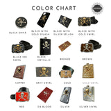 Antique Silver Bear Money Clip Inlaid in Hand Painted Glossy Black Enamel Wildlife Inspired with Personalized and Color Options