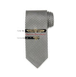 Skull Tie Bar Clip Inlaid in Hand Painted Metallic Silver Glossy Enamel Slide Tie Accent Gothic Inspired with Color Options