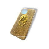 Gold Lion Door Knocker Design Iphone or Galaxy Case Inlaid in Metallic Gold Enamel Medieval Style Phone Cover with Color Options Available