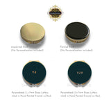 Art Nouveau Nymph Pill Box with 7 Compartments Inlaid in Hand Painted Black Enamel Vintage Design with Personalized and Color Options