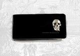 Skull Money Clip Inlaid in Hand Painted Enamel Gothic Victorian Inspired Custom Colors and Personalized Options Available