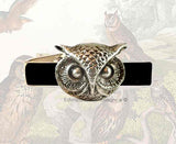 Antique Golc Owl Tie Clip in Hand Painted Metallic Gold Enamel  Harry Potter Inspired Vintage Style with Cufflinks and Tie Pin Set Option