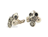Cufflinks Gas Mask Antique Sterling Silver  Victorian Industrial Inspired Cuff Links
