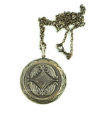 Lion Keepsake Locket Inlaid in Hand Painted Glossy Black Onyx Enamel Neoclassic Pill Box Necklace with Personalized and Color Options