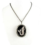 Mermaid Tie Pin Victorian Nautical Tie Tack Pin with Bar and Chain Siren Fantasy Inspired Tie Accent